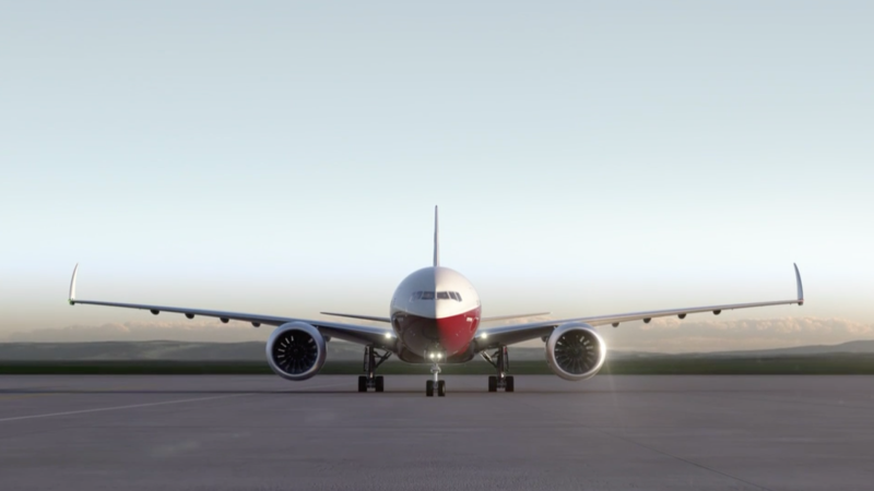 Illustration for article titled El nuevo avión de Boeing es tan grande que lleva alas plegables para entrar en los aeropuertos